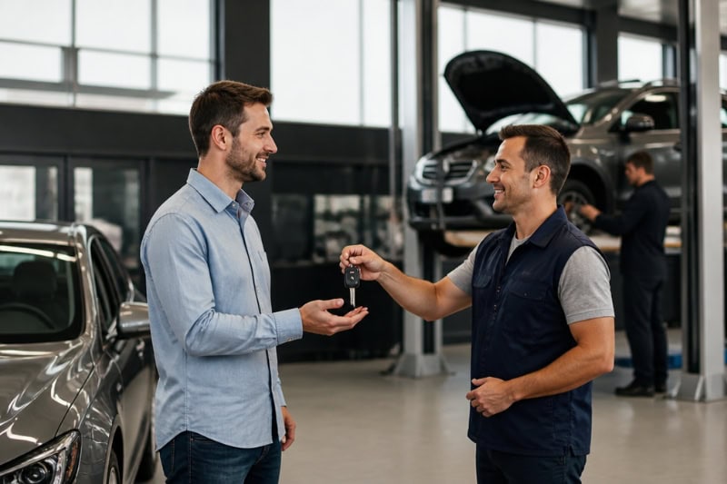 taller con coche de sustitución